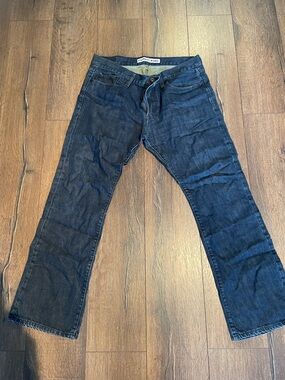 Express Men's Bootcut Jeans in Dark Blue